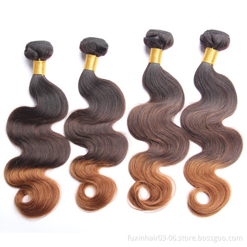 100% Human Ombre Hair Braiding Hair Virgin Brazilian Body Wave Hair Extension Ombre 1B/4/30